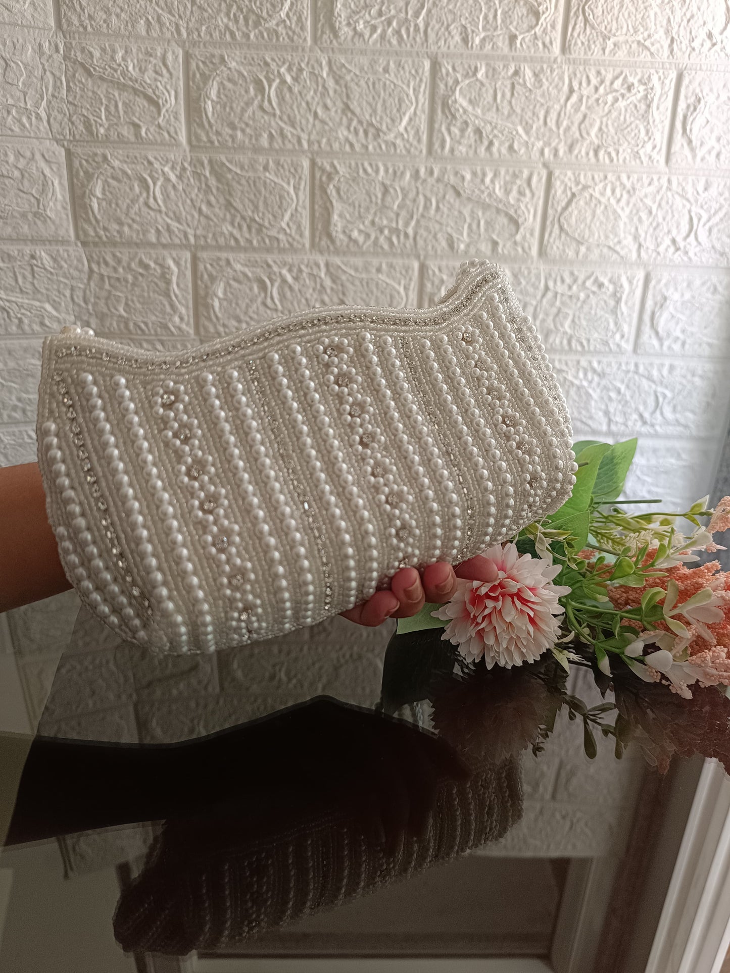 Pearl Beaded Purse