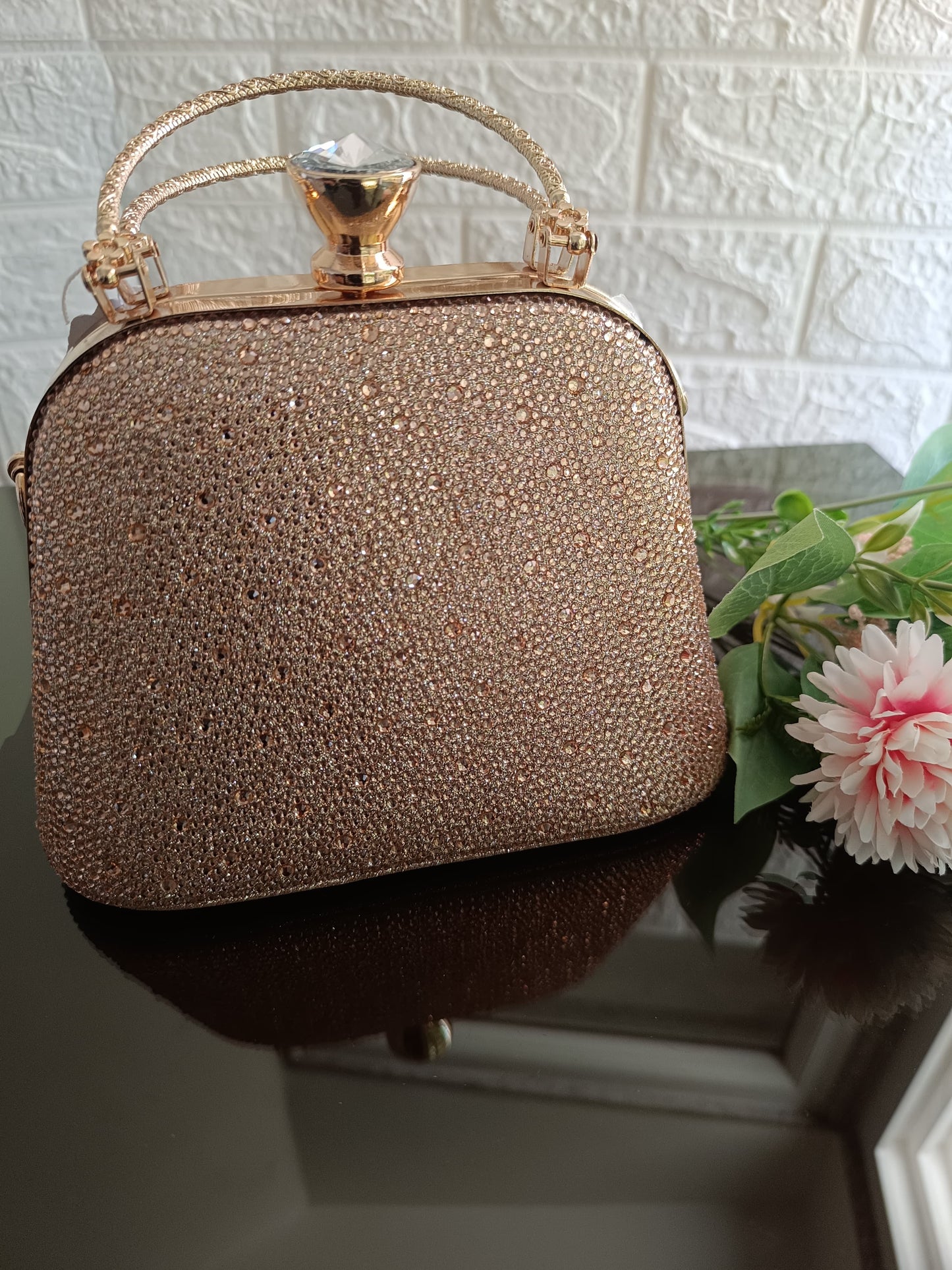 Glitter Stone Clutch