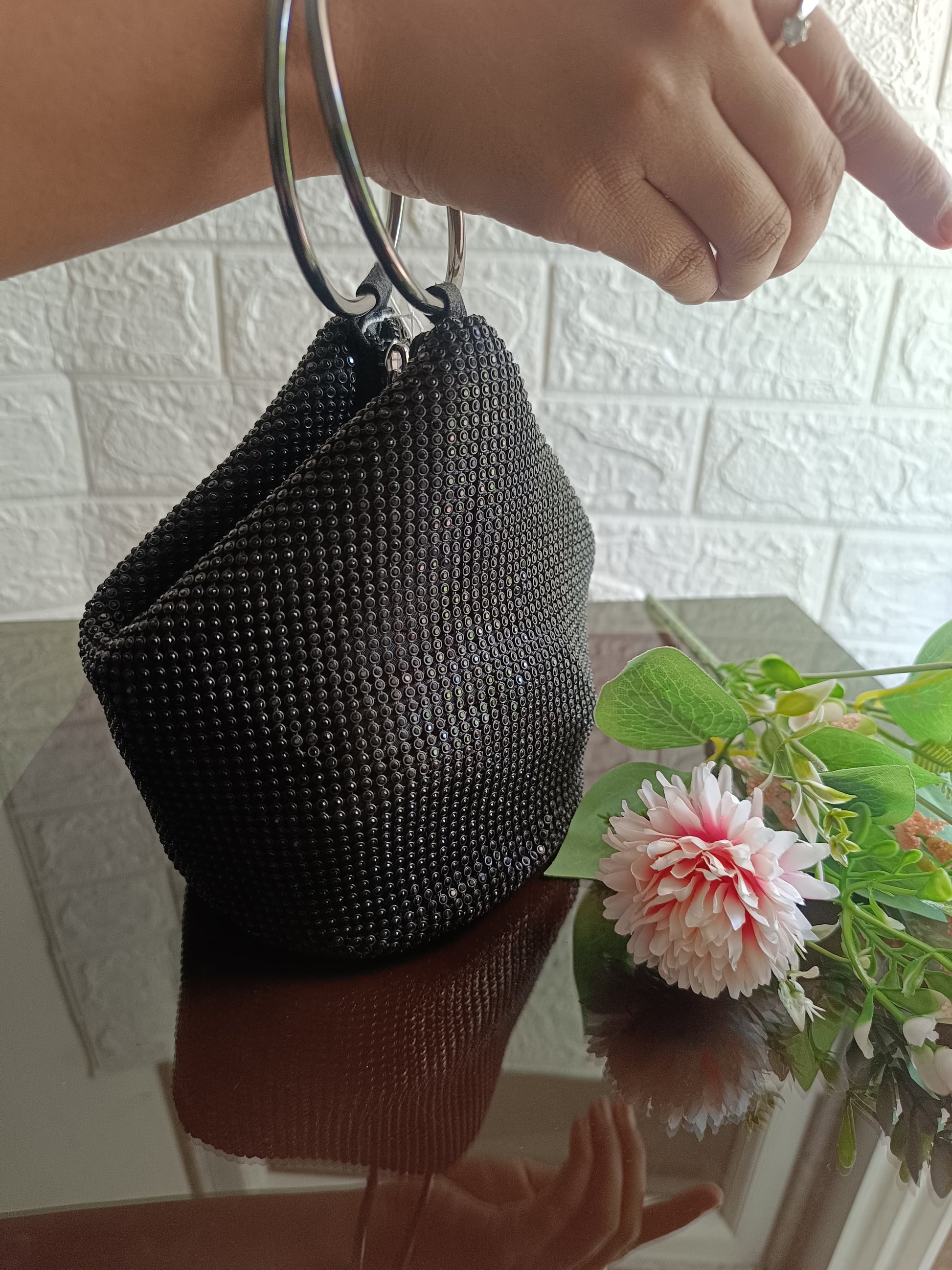 Evening Black Handle Purse